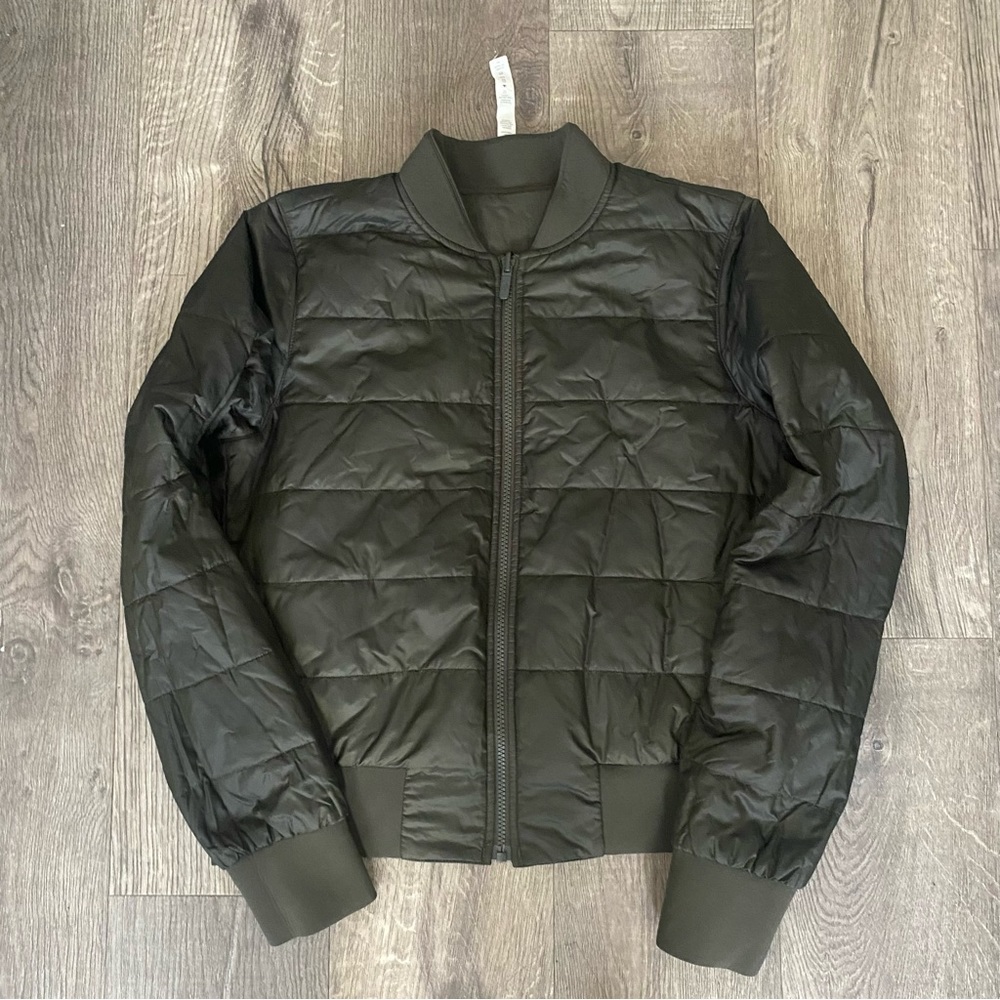Lululemon Non-Stop Reversible Primaloft Bomber Jacket Women's Dark Olive Green